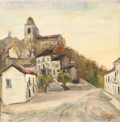 Eso Peluzzi (1894 - 1985)tramonto a Montechiaro