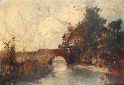 Firma Indistintapaesaggio con Fiume