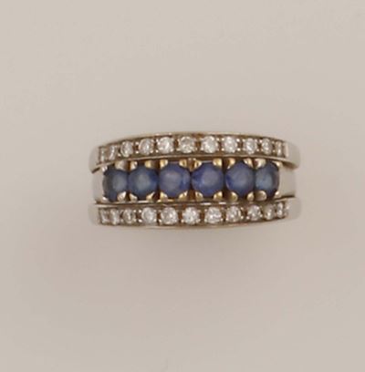 Anello con Zaffiri e Diamanti