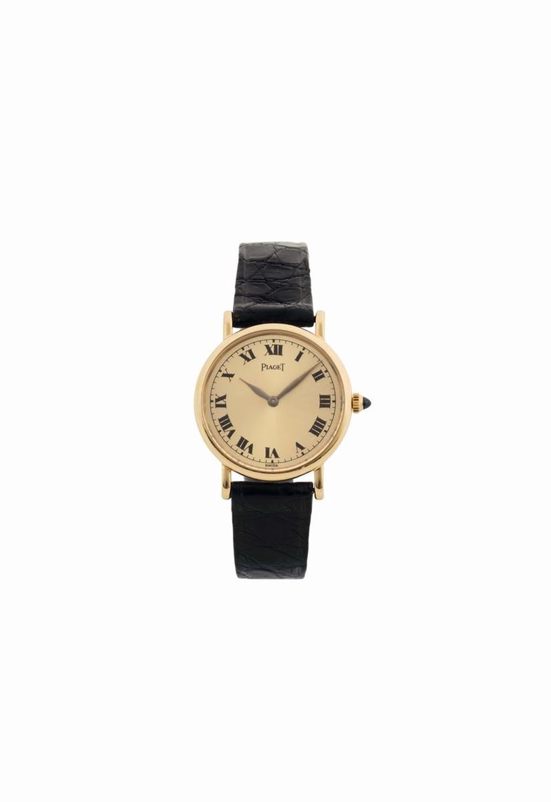 PIAGET, case No. 361537, Ref. 9005, 18K yellow gold lady's wristwatch with an original gold buckle. Made circa 1980  - Auction Watches and Pocket Watches - Cambi Casa d'Aste