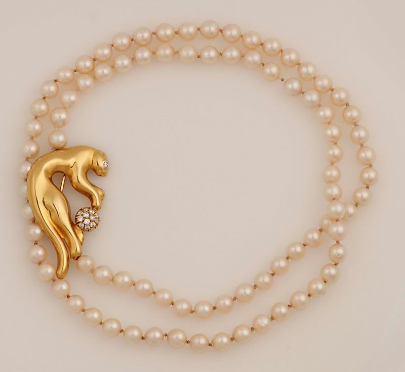 Collana di perle coltivate  - Asta Vintage, Gioielli e Bijoux - Cambi Casa d'Aste