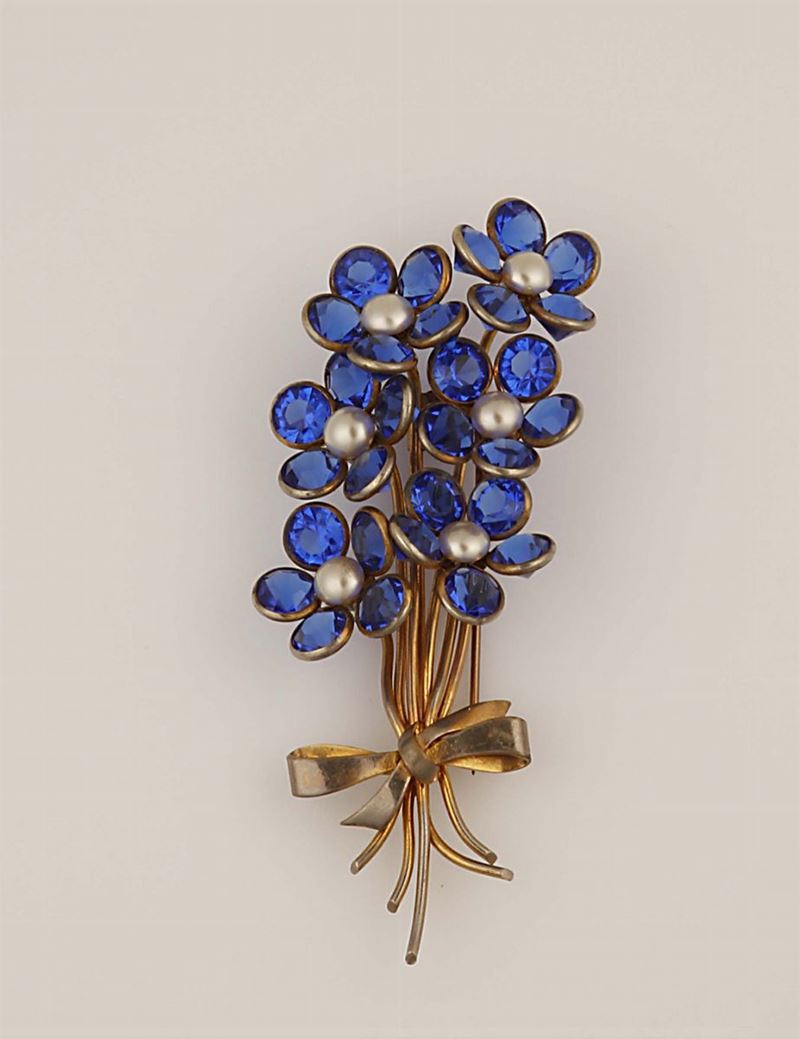 Spilla, produzione americana anni '40  - Auction Vintage, Jewels and Bijoux - Cambi Casa d'Aste