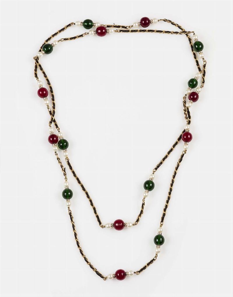 Sautoir, anni '80 attribuito a Chanel  - Auction Vintage, Jewels and Bijoux - Cambi Casa d'Aste
