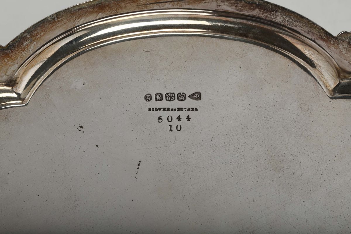 Salver in Argento, Inghilterra, Sheffield Argentiere Ab, 1880