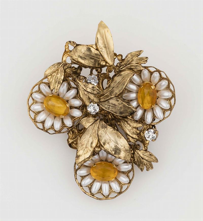 Ornella Bijoux, Spilla, anni '70  - Auction Vintage, Jewels and Bijoux - Cambi Casa d'Aste