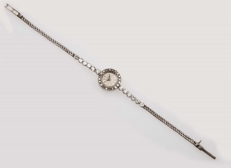 Lady's diamond wristwatch. Piaget  - Auction Fine Jewels - II - Cambi Casa d'Aste