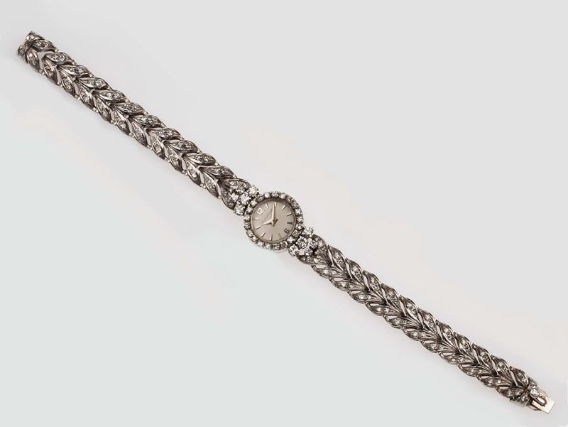Lady's diamond wristwatch. Jaeger LeCoultre  - Auction Fine Jewels - II - Cambi Casa d'Aste