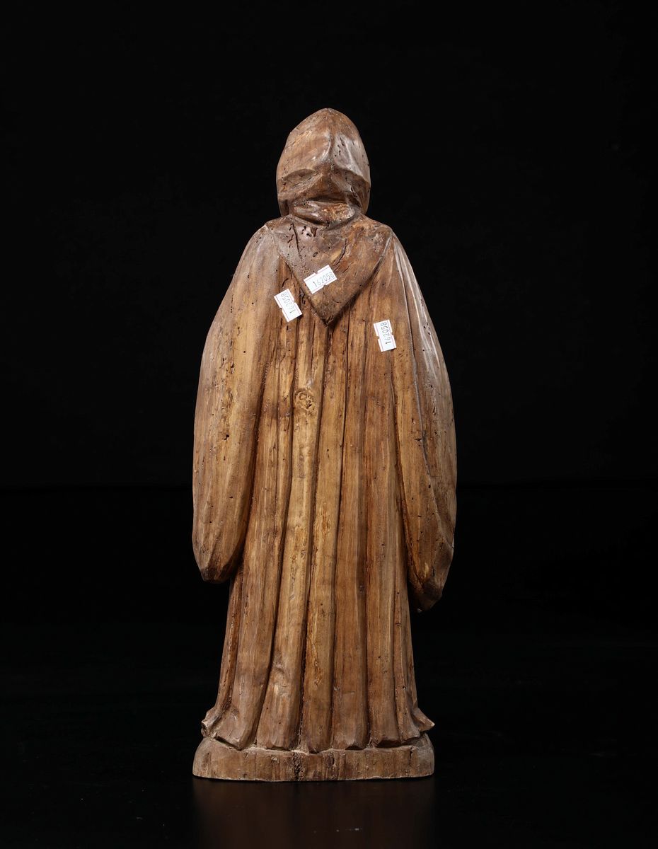 Scultura in Legno Raffigurante Savonarola, Arte Italiana del XVIII Secolo