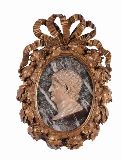 Profilo di Imperatore Romano (galba?). Scultore Italiano del XVII Secolo