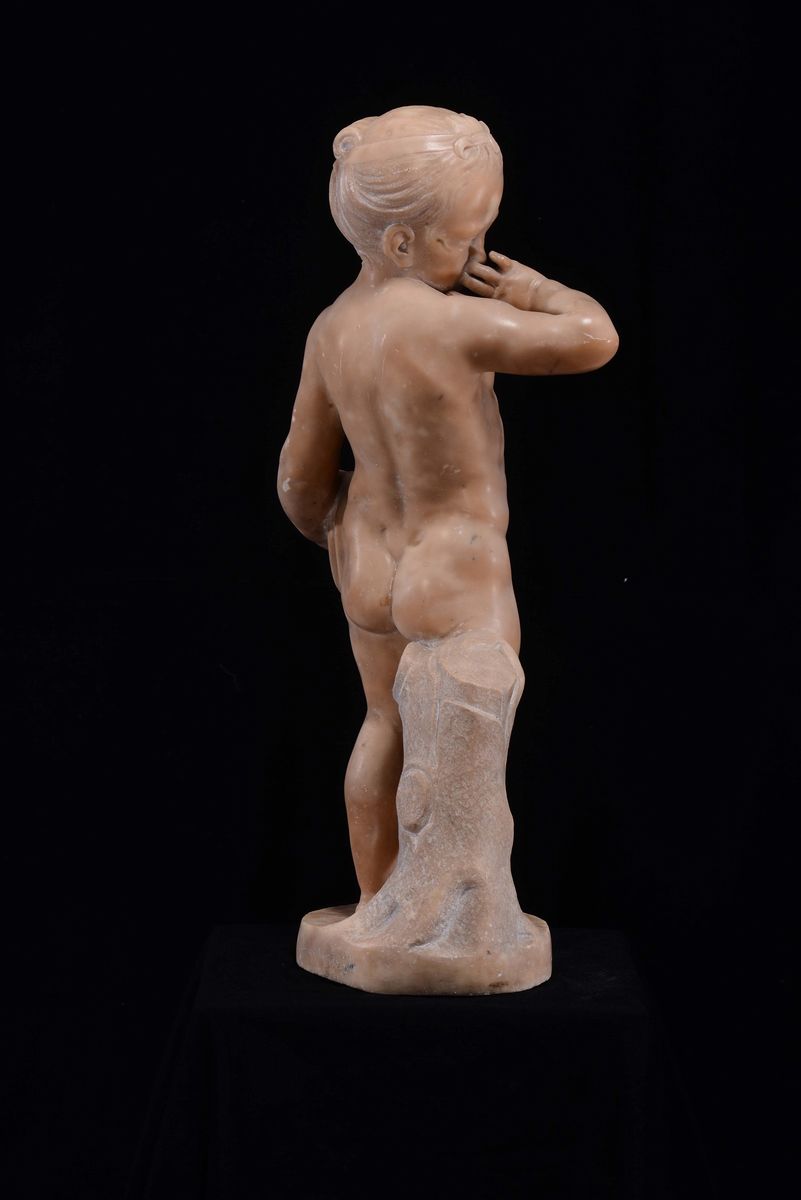 Fanciullo che Piange in Marmo. Scultore Francese del XIX Secolo
