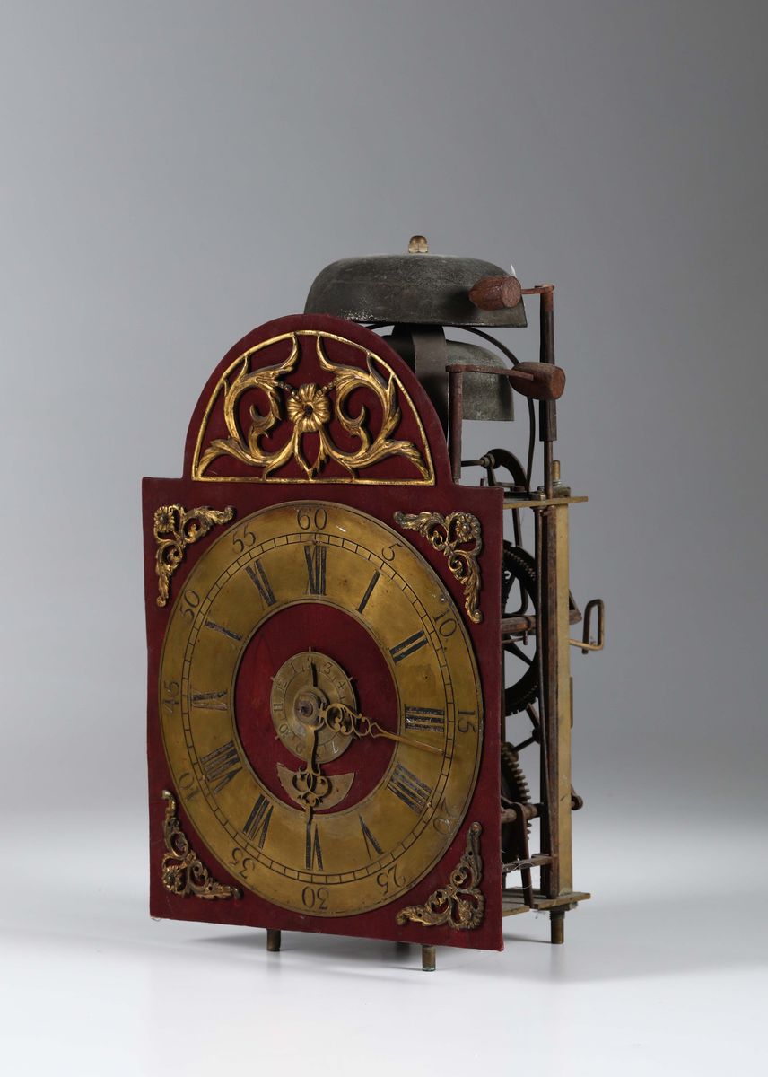 Orologio a Lanterna in Ottone Dorato, Francesco Muratelli a Genova, 1760