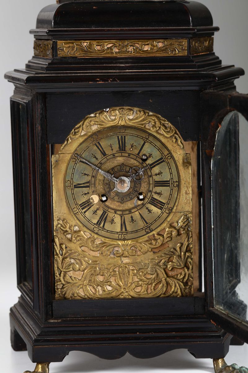 Pendola da Tavolo in Legno Ebanizzato, XVIII Secolo