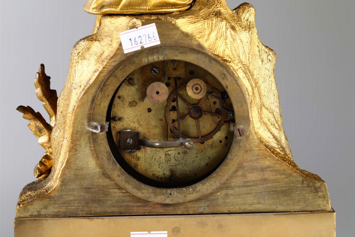 Pendola da Tavolo in Bronzo Dorato, Leroy a Paris XIX Secolo