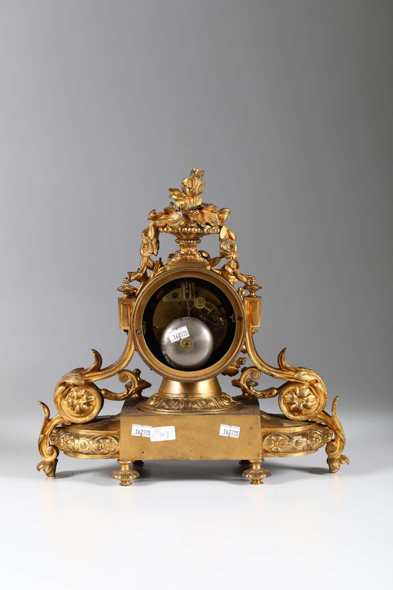 Pendola da Tavolo in Bronzo Dorato, Francia Napoleone III