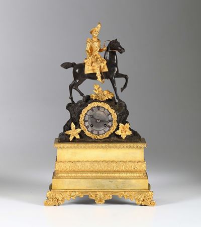 Pendola da Tavolo con Cavaliere, Francia Carlo X