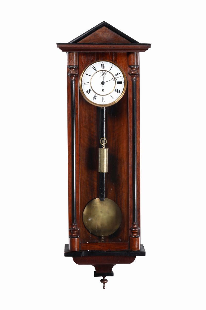 Orologio regolatore da parete, Vienna XIX secolo  - Asta Dalla Raccolta di un Maître-Horloger - Cambi Casa d'Aste