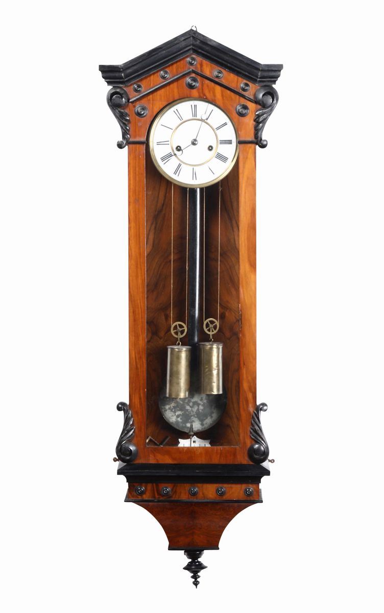 Orologio regolatore da parete, Vienna, XIX secolo  - Auction From the Collection of a Maître-Horloger - Cambi Casa d'Aste