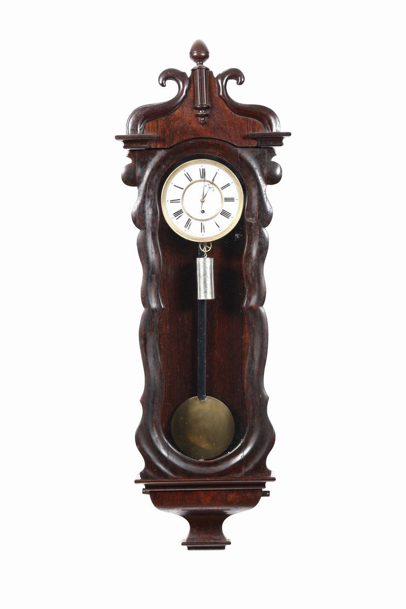 Orologio regolatore da parete, Vienna XIX secolo  - Asta Dalla Raccolta di un Maître-Horloger - Cambi Casa d'Aste