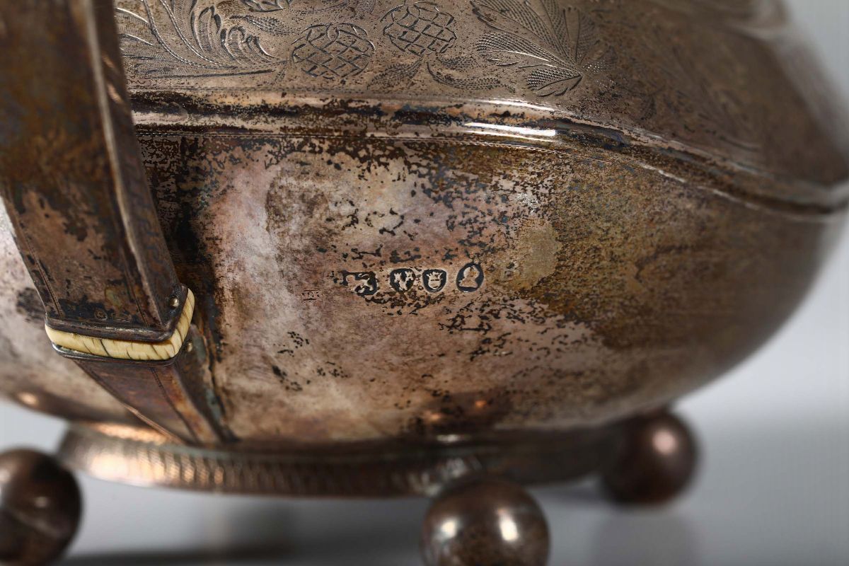 Caffettiera in Argento, Inghilterra Fine XIX Secolo