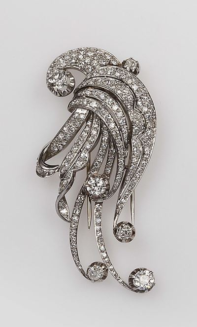 Clip con Diamanti di Vecchio Taglio