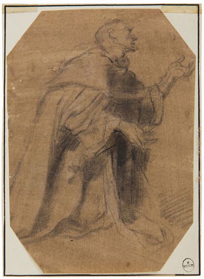 Giacomo Cavedone (1577-1660)studio di Monaco Inginocchiato