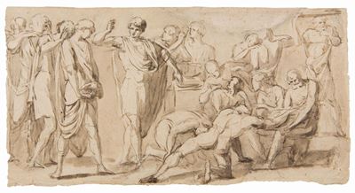 Domenico Pedrini (1728-1800)scena di Commiato