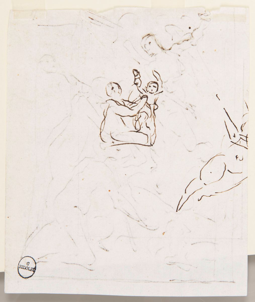 Scuola Francese del XVIII Secololotto di Tre Disegni