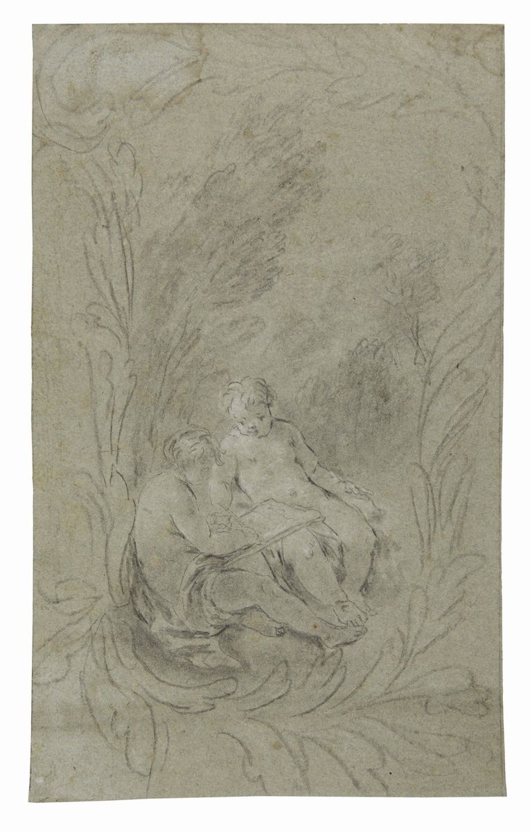 Scuola Francese del XVIII Secololotto di Tre Disegni