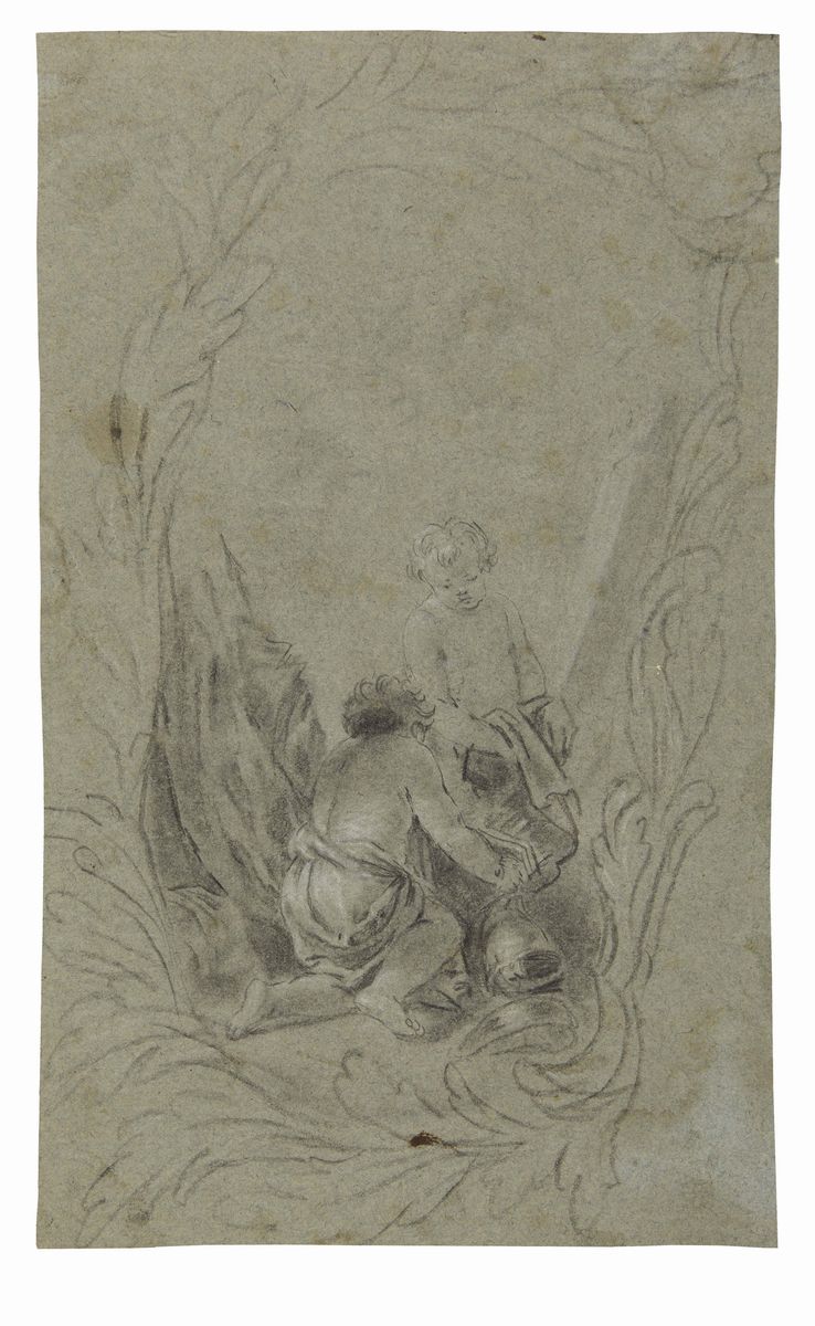 Scuola Francese del XVIII Secololotto di Tre Disegni
