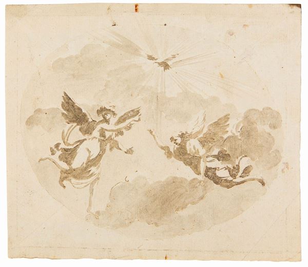 Giuseppe Varotti (1715-1780) Trinità con angeli
