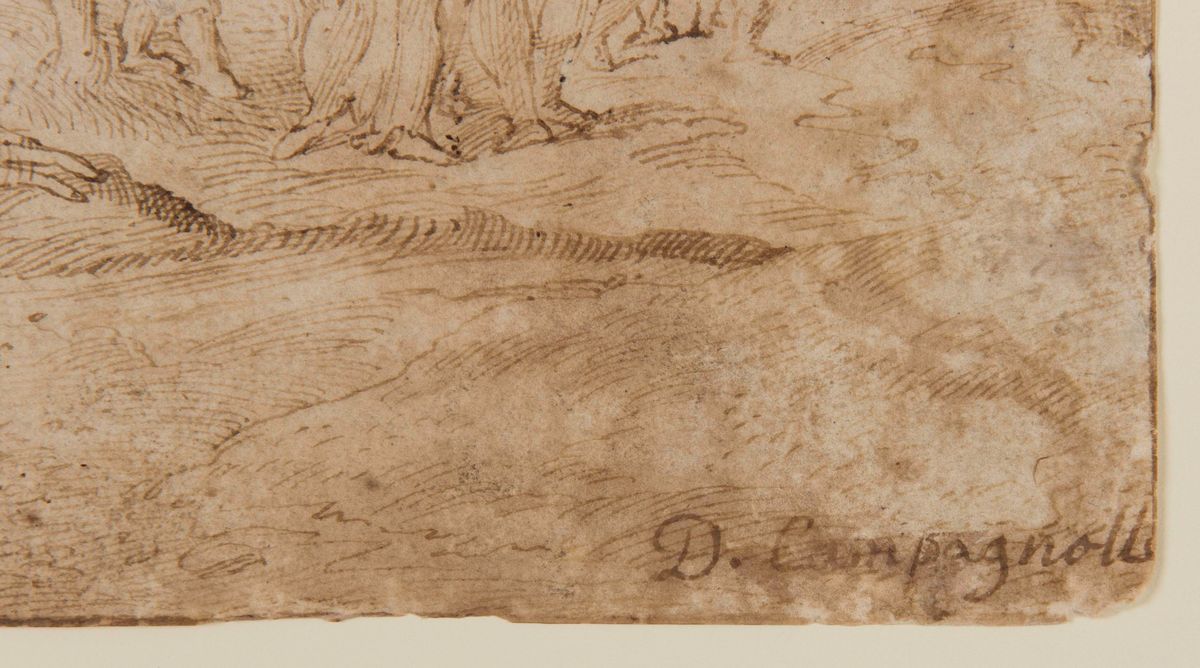 Domenico Campagnola (1500-1564)cristo e gli Apostoli Nell'orto degli Ulivi