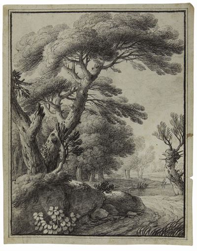 Scuola Emiliana del XVIII Secolo - Fantuzzilotto di Due Paesaggi