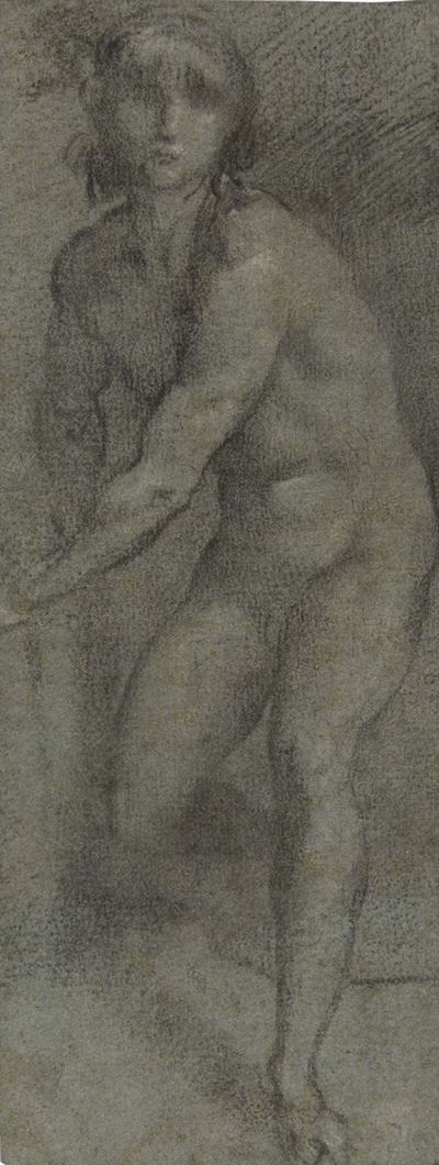 Scuola Parmense del XVI Secolorecto: Figura di Nudo Verso: Putto
