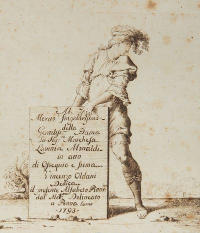 Vincenzo Oldani (attivo XVIII Secolo)studio per Frontespizio