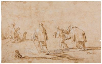 Alessandro Magnasco (genova 1667-1749)frati e Mendicanti
