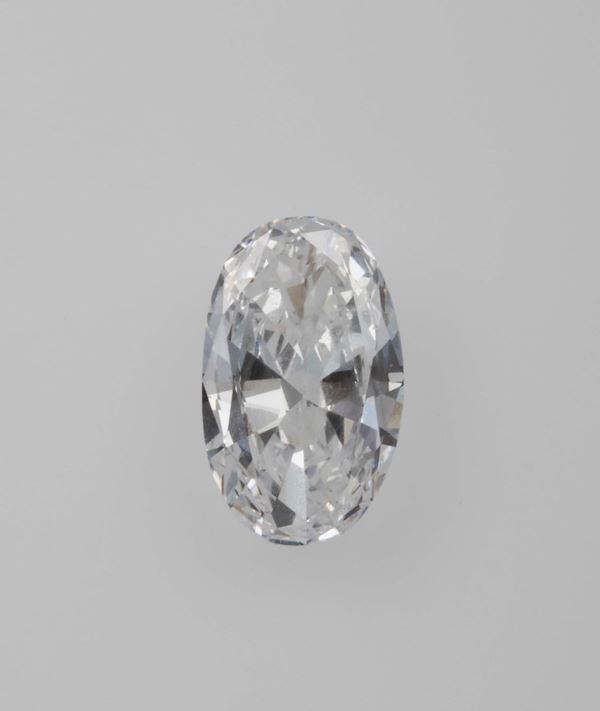 Unmounted oval-cut diamond weighing 2.63 carats