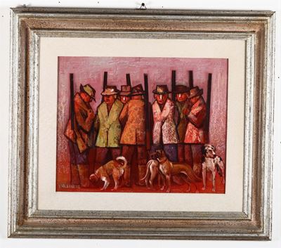 Vasco Valacchi (1927-2003)cacciatori, 1974