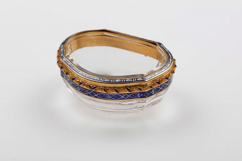 Rock crystal, enamel and gold box  - Auction Fine Jewels - II - Cambi Casa d'Aste