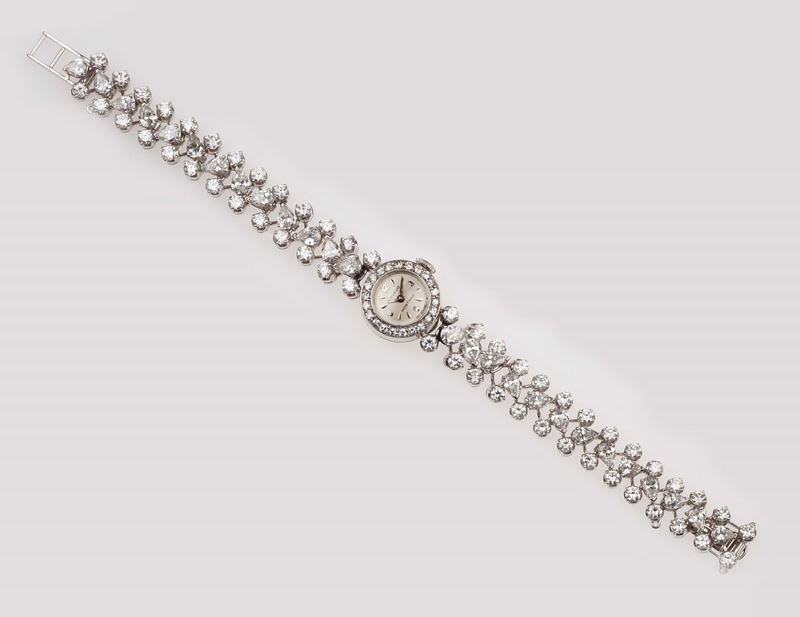 Lady's diamond wristwatch. Movado  - Auction Fine Jewels - II - Cambi Casa d'Aste