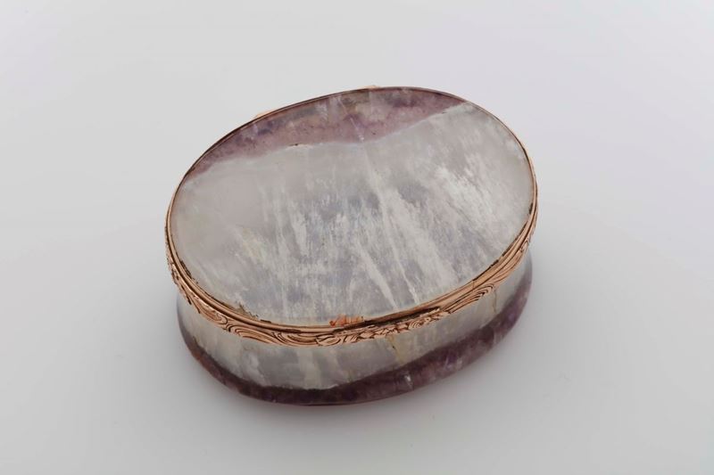 Amethyst and gold oval box  - Auction Fine Jewels - II - Cambi Casa d'Aste