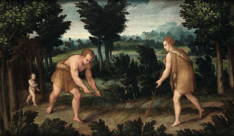 Paolo Fiammingo (1540-1596) Adamo ed Eva  - Auction Old Masters Paintings - I - Cambi Casa d'Aste