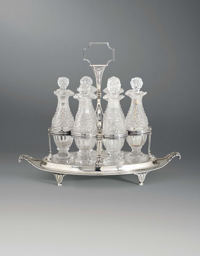 A cruet in silver and glass, silversmith Paul Storr  - Auction Collectors' Silvers - Cambi Casa d'Aste