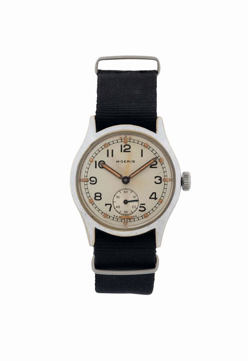 MOERIS, case No. 2587501, A.T.P 54946, steel military wristwatch. Made circa 1940  - Auction Watches and Pocket Watches - Cambi Casa d'Aste