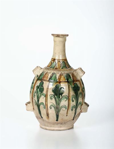 Fiasca da Pellegrino in Maiolica, Area Romagnola XVI Secolo