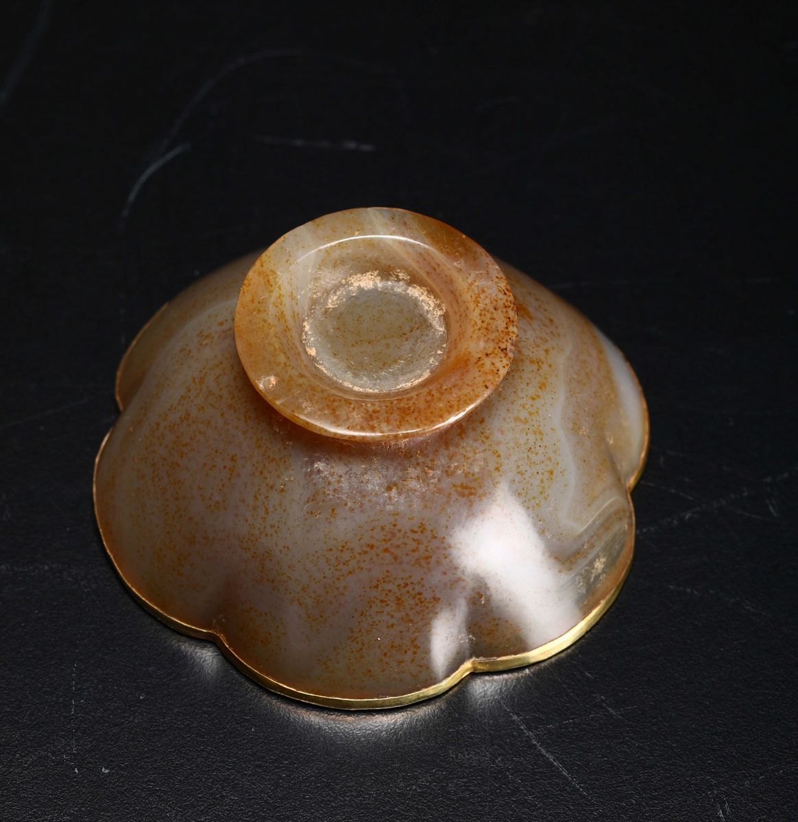 Coppetta in Agata con Bordo Oro, Cina, Dinastia Qing, XIX Secolo