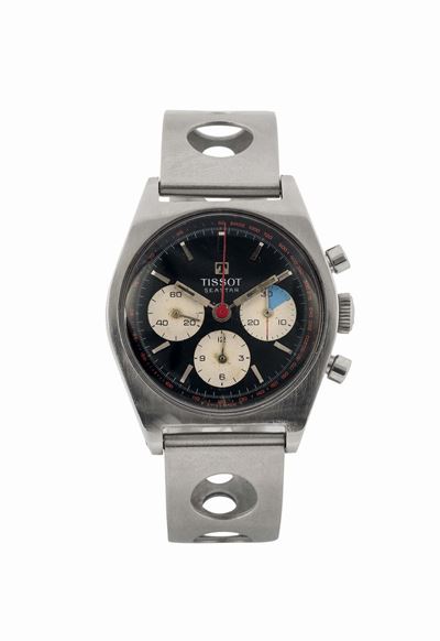 Tissot, Seastar, Orologio da Polso, in Acciaio, Impermeabile, con Cronografo, Scala Tachimetrica ...