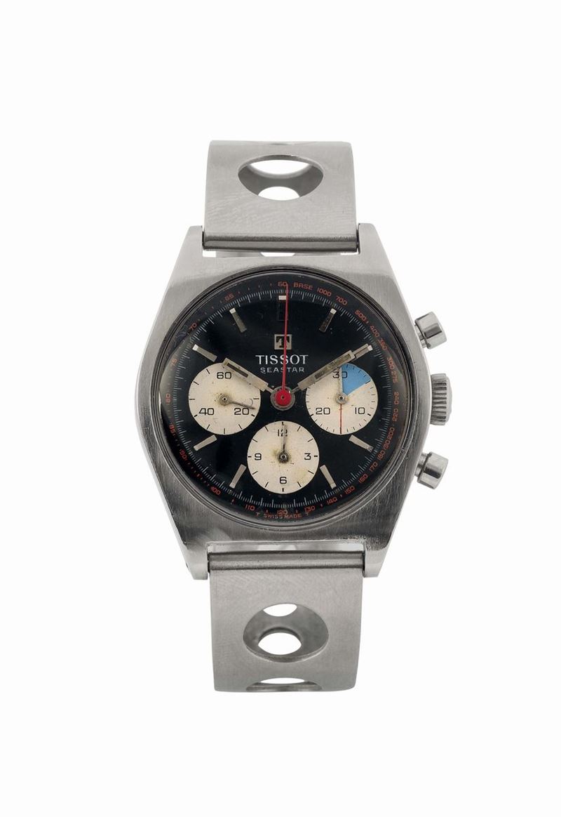 TISSOT, Seastar, stainless steel chronograph with registers, tachometer and  original steel bracelet. Made in the 1960's  - Auction Watches and Pocket Watches - Cambi Casa d'Aste
