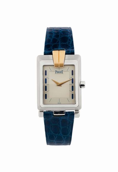 Piaget, Lipizzan Polo, Ref. 91100, Raro Orologio Assimetrico, in Oro Bianco 18k con Chiusura Depl...