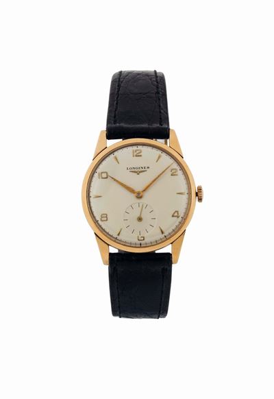 Longines, Orologio da Polso, in Oro Giallo 18k con Fibbia Originale. Realizzato nel 1960 Circa