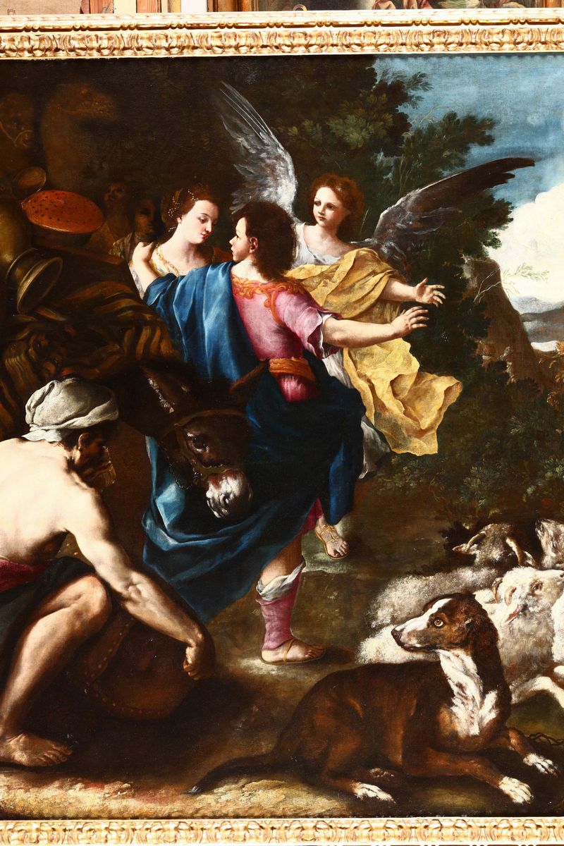 Bartolomeo Guidobono (savona 1654 - Torino 1709)viaggio di Giacobbe e Rachele